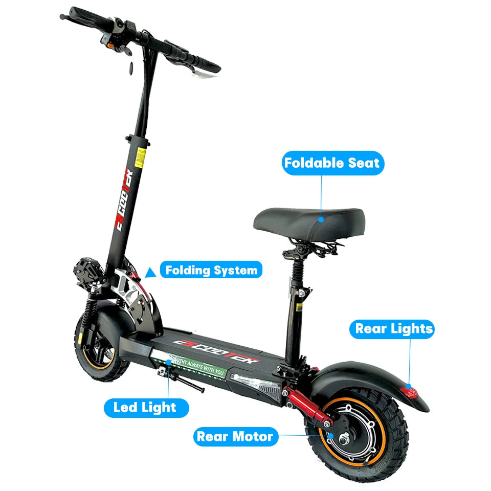 Emanba 800W Electric Scooter 48V Foldable Long Range 60km