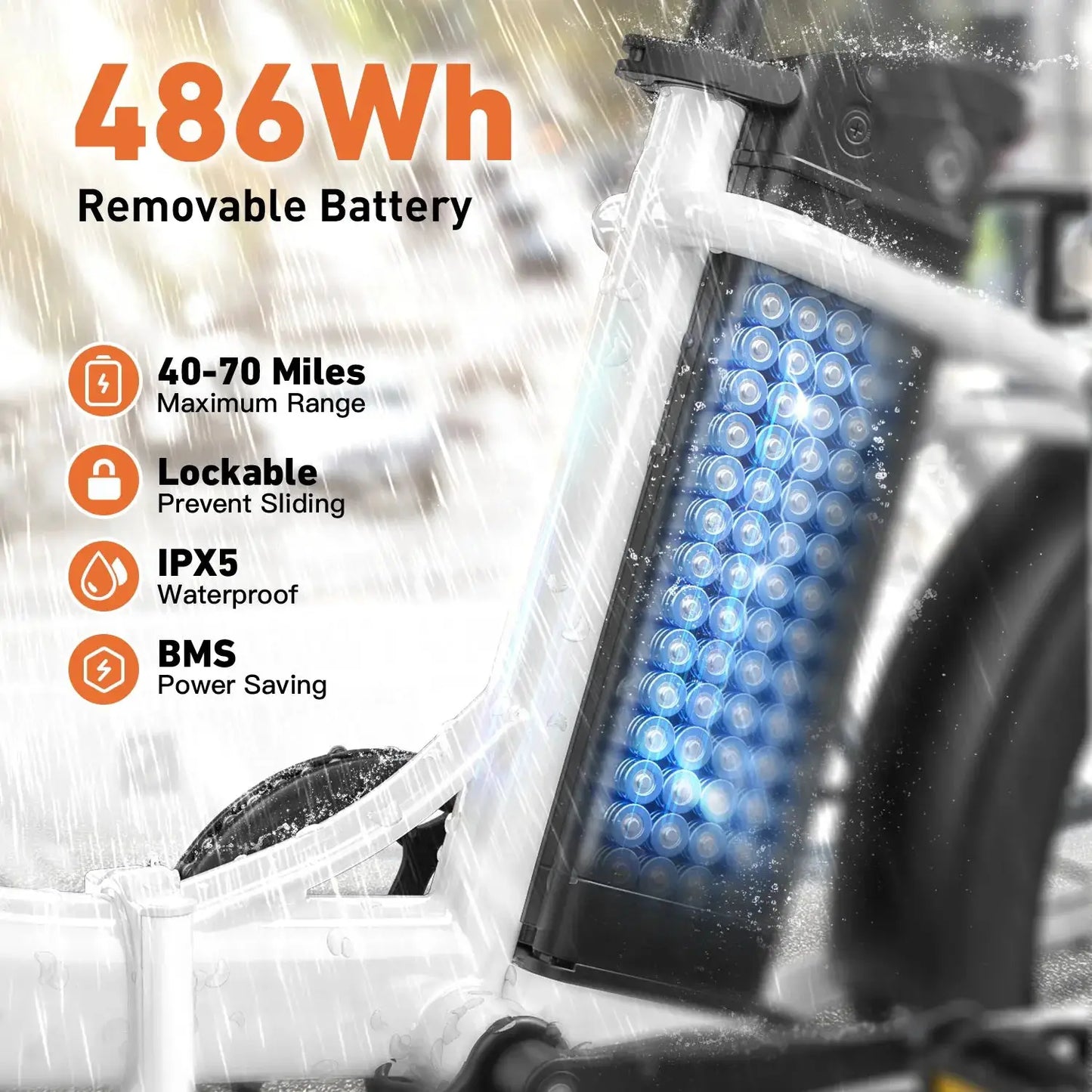 QRONGE 1000W Folding Electric Bike 70 Mile Range 20 Inch Fold by Beastly Survival Outlet