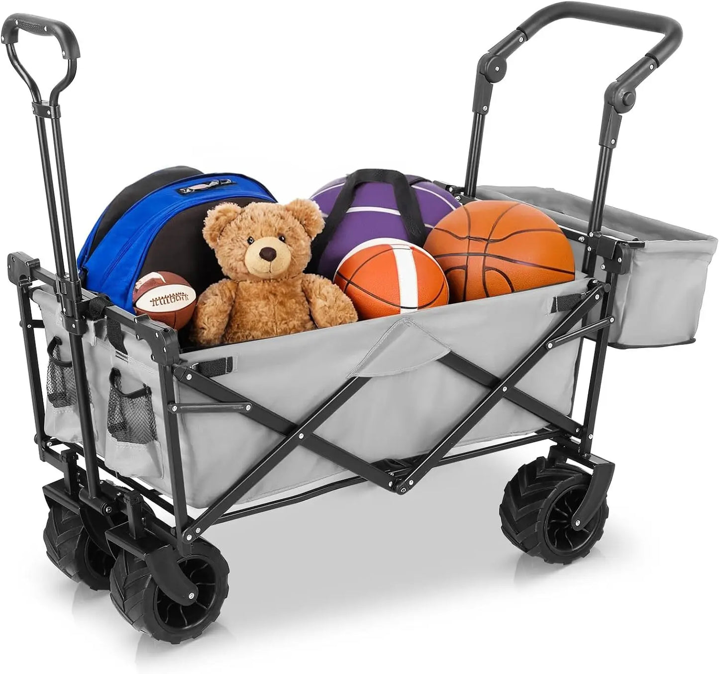 262L Collapsible Garden Cart With Removable Canopy 115kg