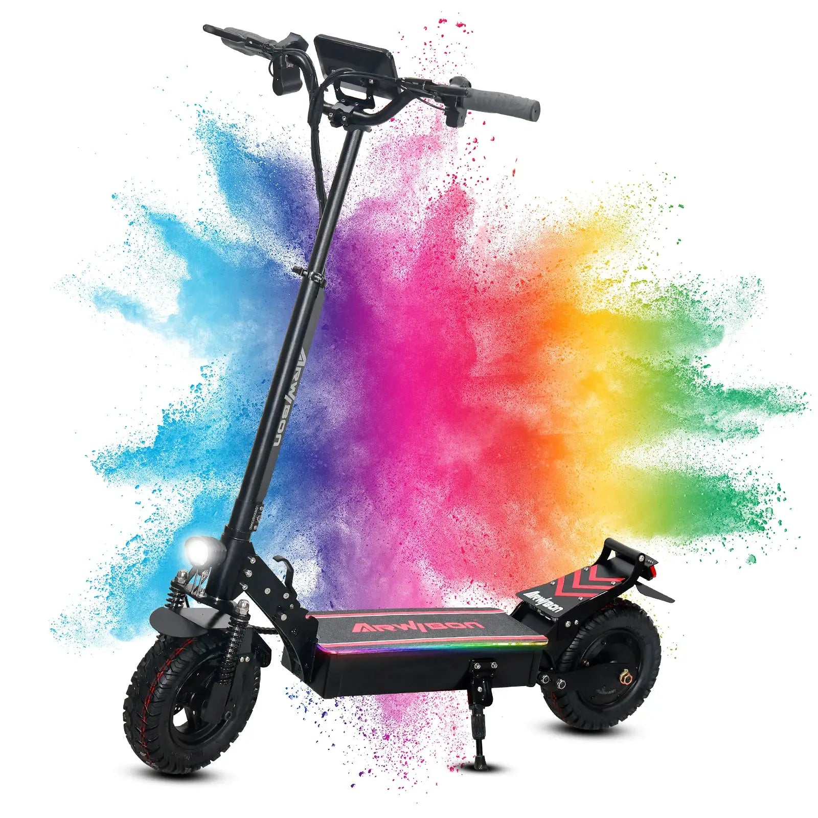 Arwibon Q30 Adult Electric Scooter 2500W Motor Top Speed 30MPH, 48V13/16AH, 11 Inch Off-Road Tires Sport Folding EScooter by Beastly Survival Outlet