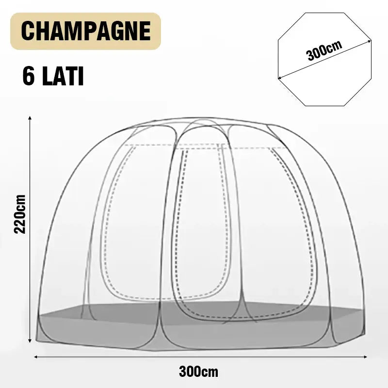 Transparent Mushroom Dome Tent 4 To 8 People Outdoor Camping by Beastly Survival Outlet
