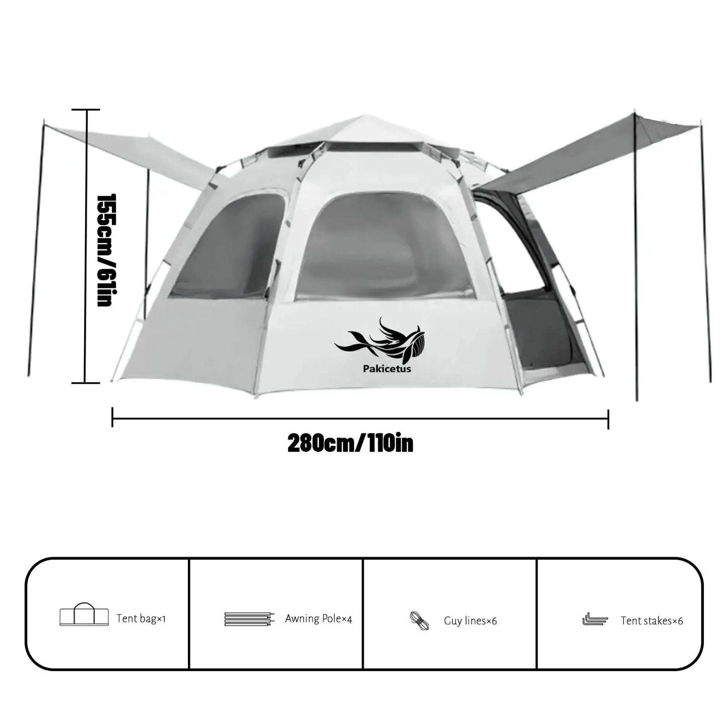 Spherical Hexagonal Camping Tent Quick Setup With Mesh Vents by Beastly Survival Outlet