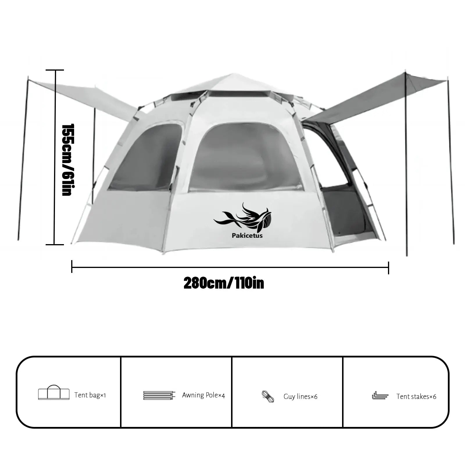 Spherical Hexagonal Camping Tent Quick Setup With Mesh Vents by Beastly Survival Outlet