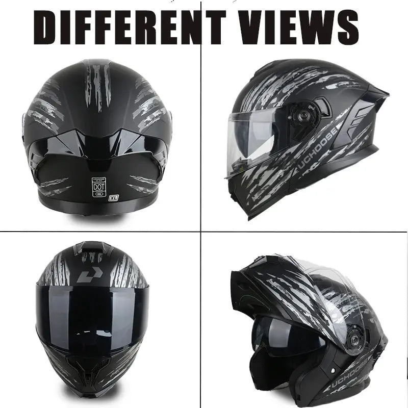 Modular Flip Up Motorcycle Helmet Four Seasons For Men Women by Beastly Survival Outlet