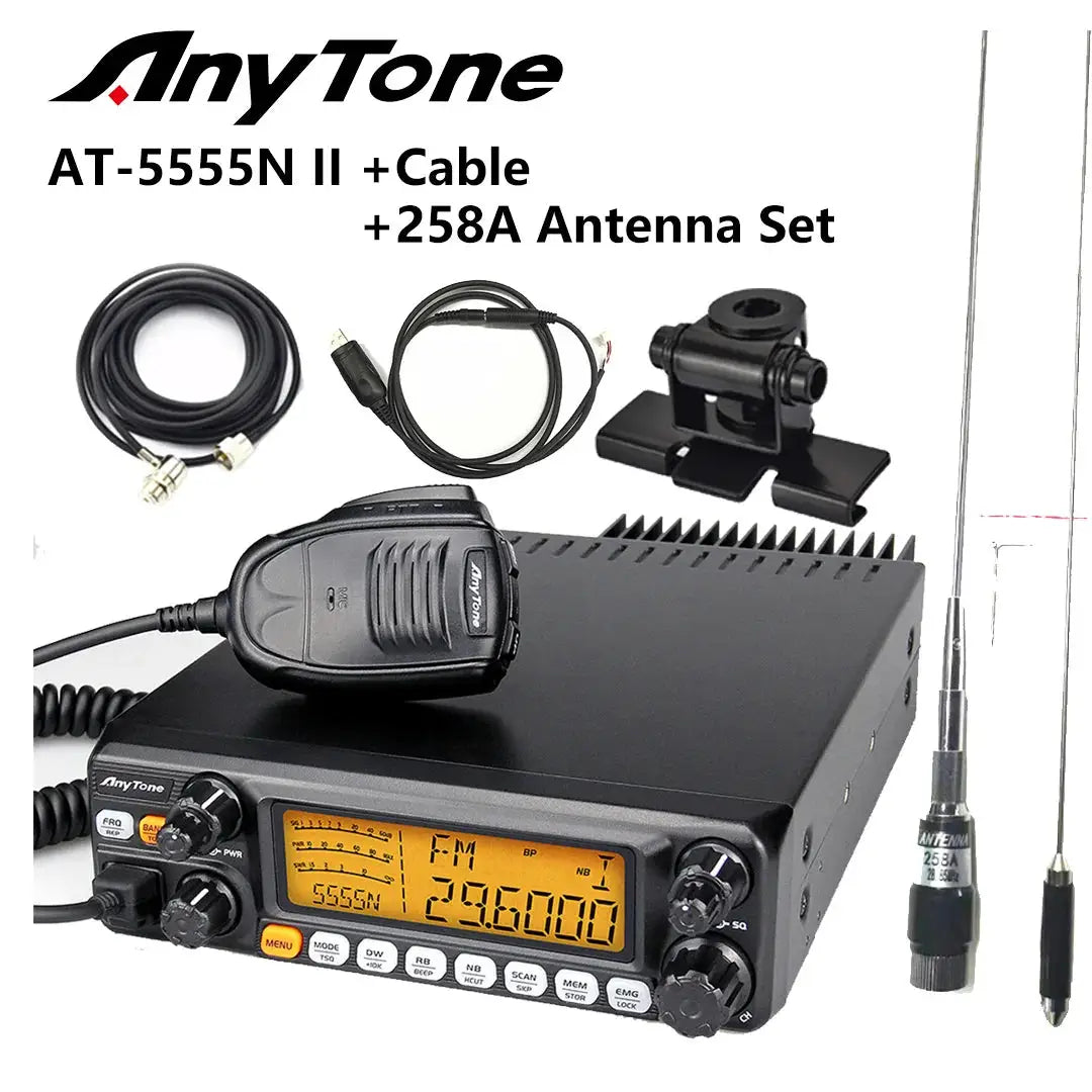 AnyTone AT5555N II 28 29MHz 10 Meter Mobile Radio 40 Channel by Beastly Survival Outlet
