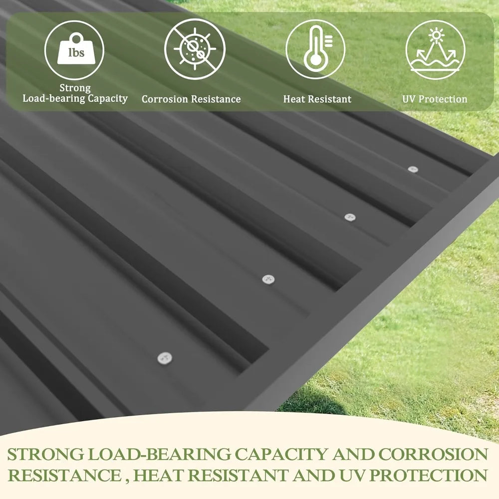 Wooden Grill Gazebo With Sloping Roof Outdoor Patio Mocha