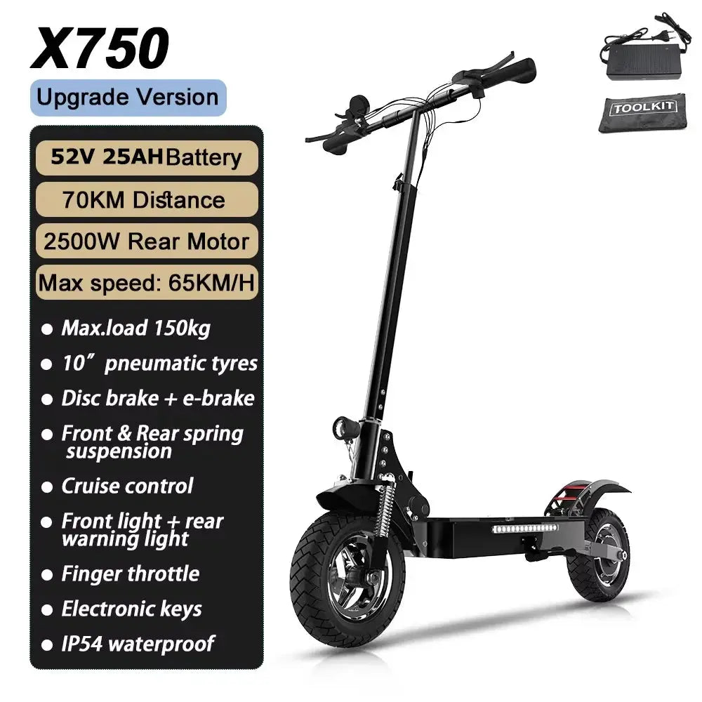 3200W Fold Dual Motor Electric Scooter for Adults 70Km Range by Beastly Survival Outlet