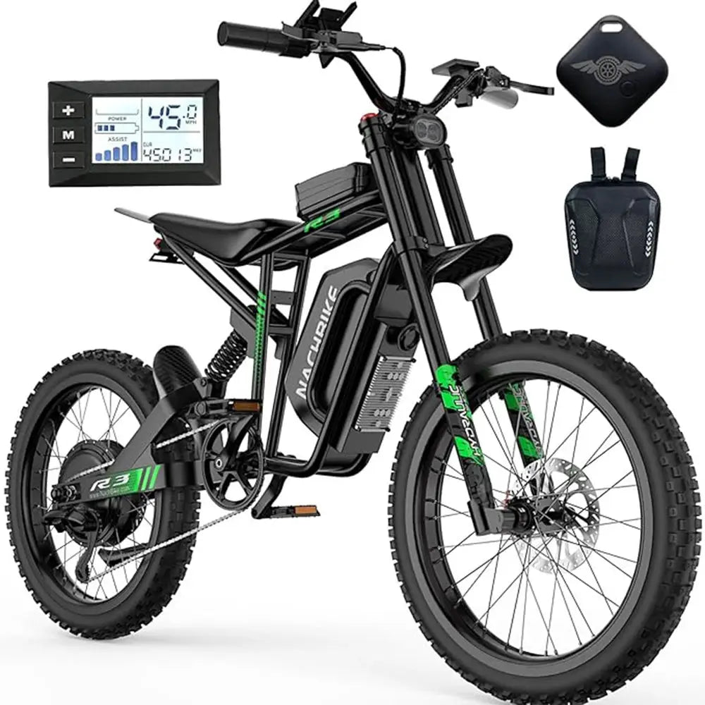 R3 50MPH Electric Dirt Bike 60V25Ah 1200Wh Battery 6000W Electric Bike Max 50Miles Ebike 19" Motorcycle Dual Hydraulic Brake by Beastly Survival Outlet