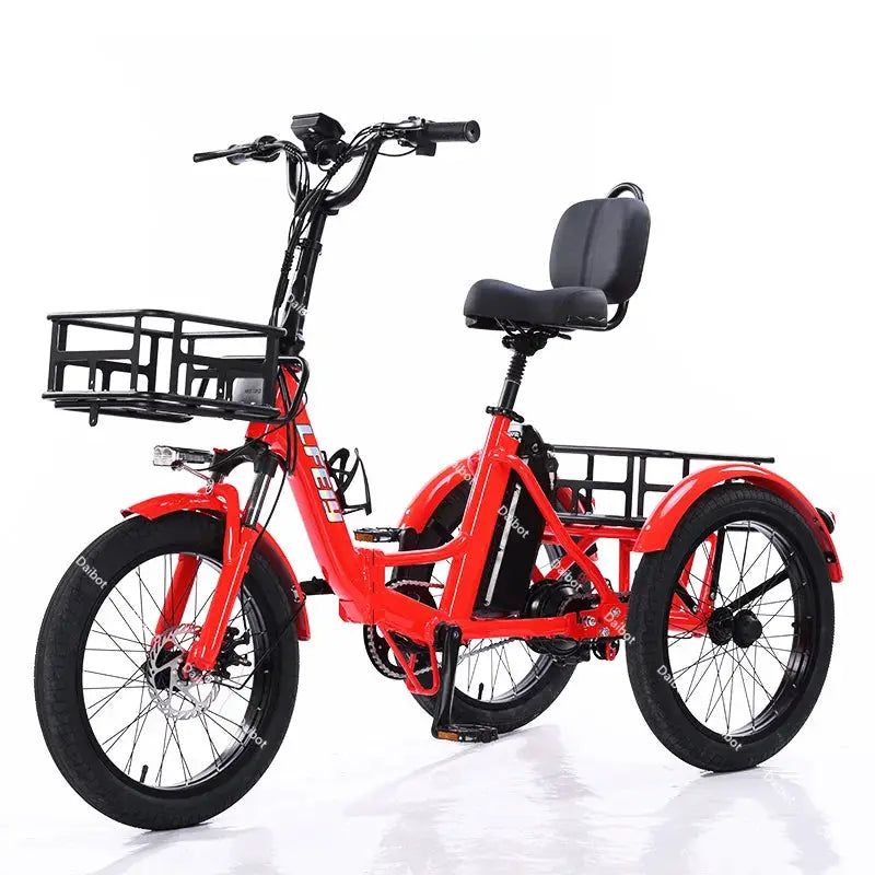Foldable Electric Tricycle Cargo Adult Senior For Lithium Battery Removable Waterproof Anti-Theft 48V 3 Wheel Electric Bicycle by Beastly Survival Outlet