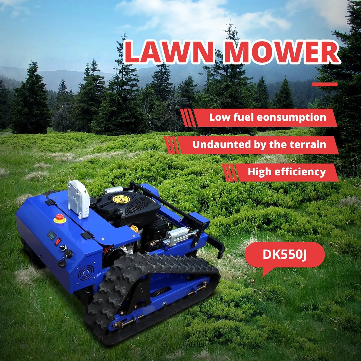 R550 Smart Remote Lawn Mower 170KG Heavy Machine 45° Climb Long Runtime CE Certified US Stock Free Delivery by Beastly Survival Outlet