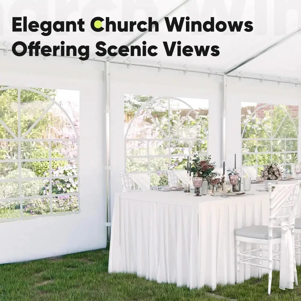 20x40 Party Tent Heavy Duty Outdoor Canopy Tent Carport Wedding Event Shelter BBQ Wedding Tents for Parties with Storage Bags(C by Beastly Survival Outlet