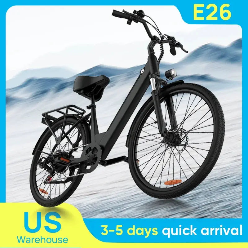750W E-Bike Commuter 26x2" Tires 48V 10.4Ah Removable LCD Display 20MPH Speed 7-Speeds Hydraulic Disc Brakes for Adults by Beastly Survival Outlet