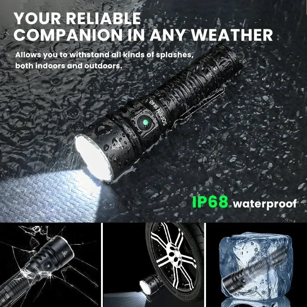 Sofirn SK40 SFT70 3200LM Rechargeable Tactical Flashlight X by Beastly Survival Outlet