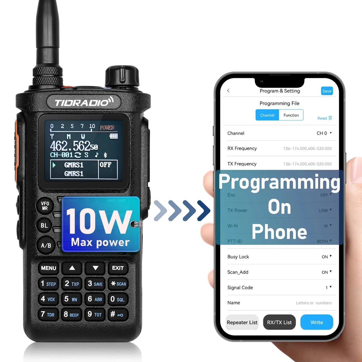 2nd Gen TIDRADIO TD-H8 10W Profession Walkie Talkie Long Range Emergency Radio Portable Two Way Radio Receiver Search Repeaters by Beastly Survival Outlet