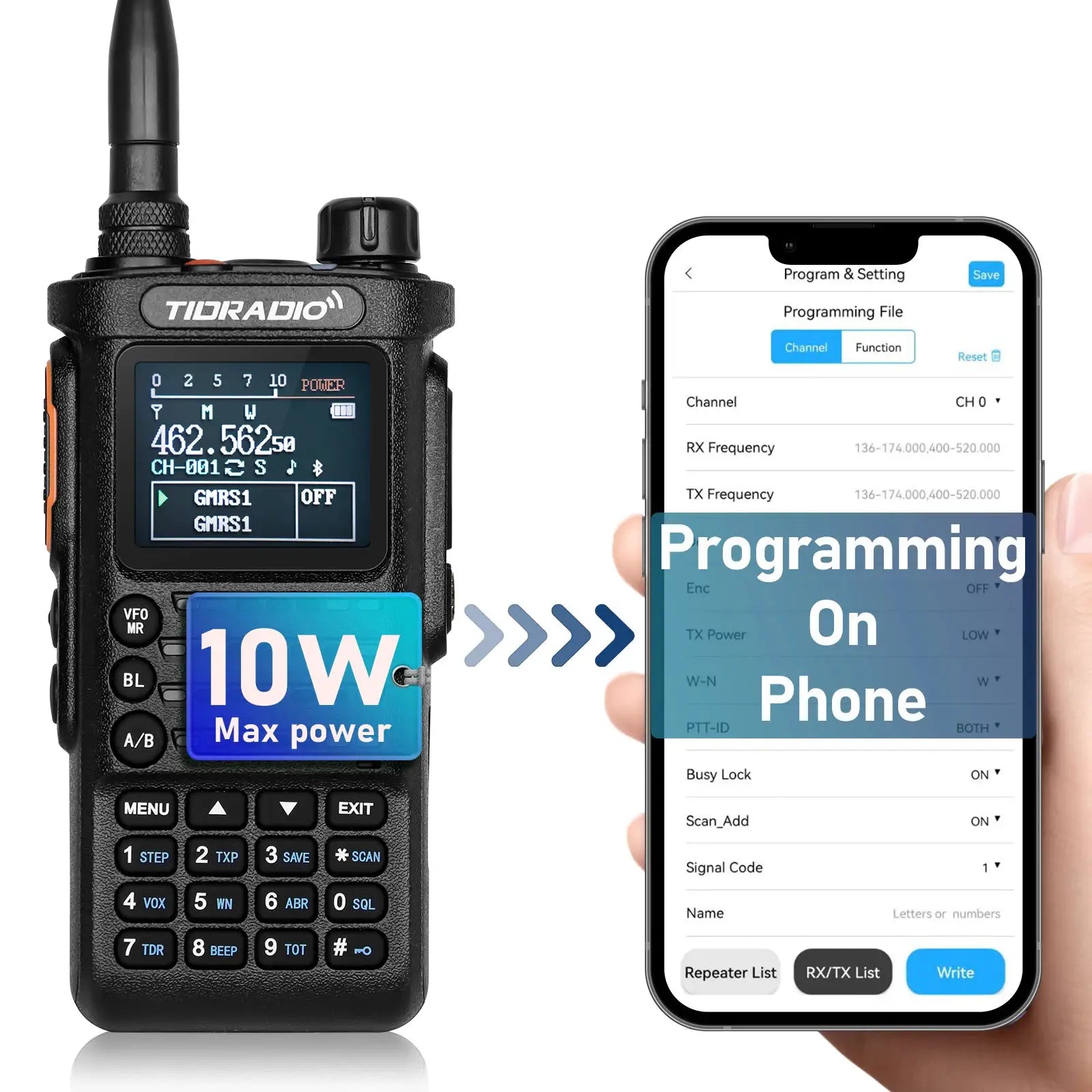 2nd Gen TIDRADIO TD-H8 10W Profession Walkie Talkie Long Range Emergency Radio Portable Two Way Radio Receiver Search Repeaters by Beastly Survival Outlet