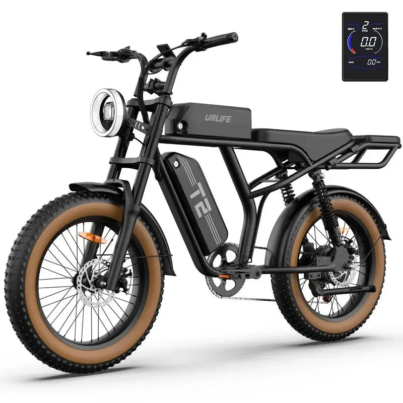 URLIFE T2 1500W E-Bike 48V 15.6Ah Battery 28MPH 100Mi Range 20X4" Fat Tire Free Shipping by Beastly Survival Outlet