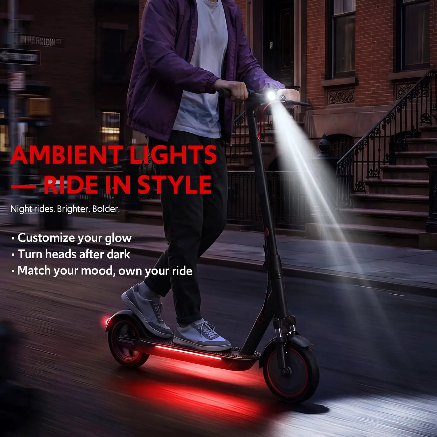 Electric Scooter Adults, Foldable E-Scooter with Front Suspension & Front/Rear Turn Signal Lights, 10" Large Honeycomb Solid Tires, 550W Motor, 36V 10.5AH Battery, Up to 20 Miles Range & 22 MPH by Beastly Survival Outlet
