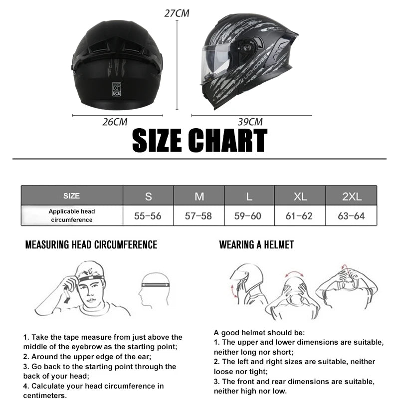 Modular Flip Up Motorcycle Helmet Four Seasons For Men Women by Beastly Survival Outlet