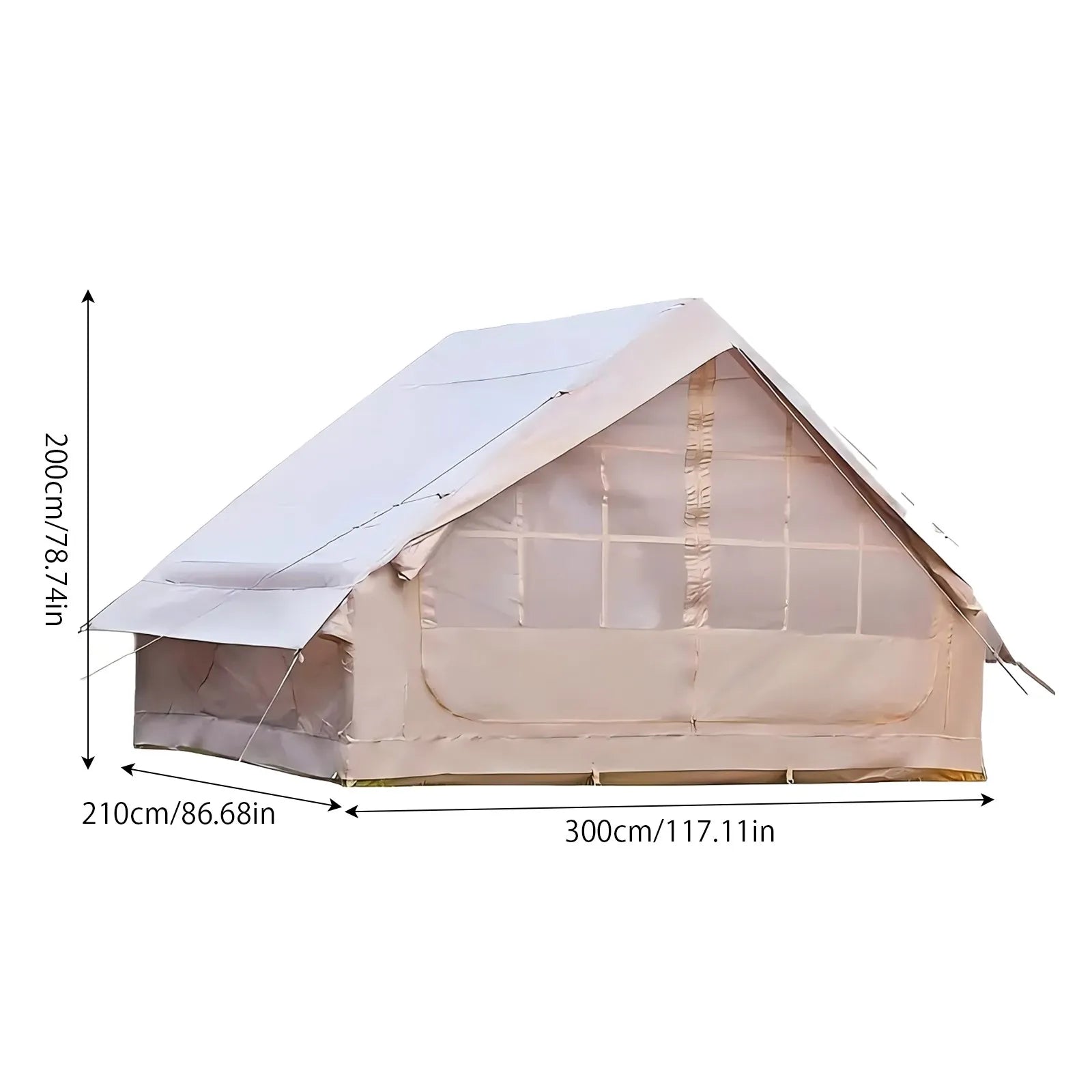 Pakicetus Colossal Inflatable Camping Tent With Skylight Mesh by Beastly Survival Outlet