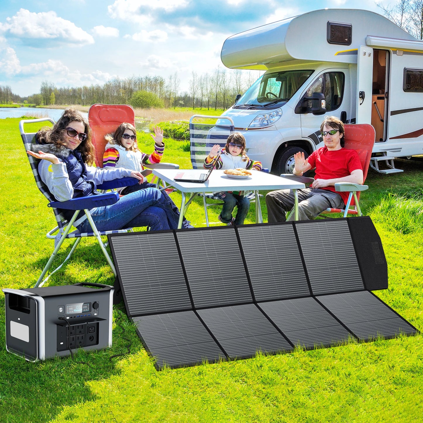 Ctolity 400W Foldable Solar Panel Kit for Camping Power Supply