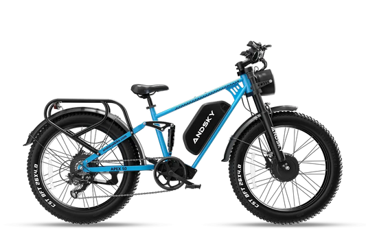 ANDSKY Apex 50 Electric Bicycle 3000W Dual-motor Power 35MPH Top Speed 48V/52V 25Ah Electric Bike Adults 26"x4" All Terrain Fat Tire Full Suspension Hydraulic Brakes City E-bike with 7-Speed Derailleur Gears by Beastly Survival Outlet