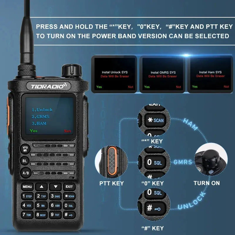 2nd Gen TIDRADIO TD-H8 10W Profession Walkie Talkie Long Range Emergency Radio Portable Two Way Radio Receiver Search Repeaters by Beastly Survival Outlet