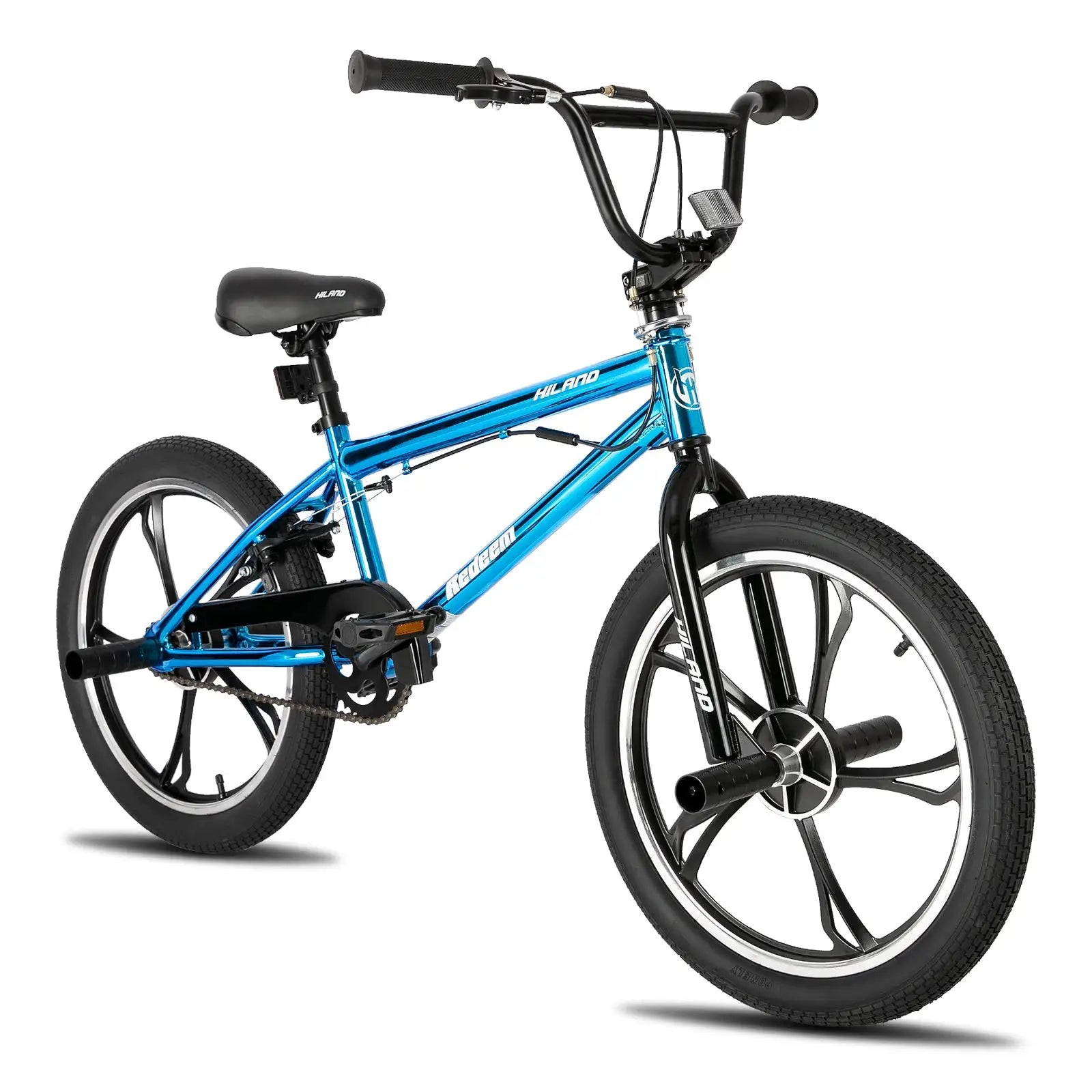 Hiland 20 Inch Kids BMX Bike for Boys Girls Ages 5-12, 360 Degree Rotor Freestyle, 4 Pegs Single Speed Kid’s BMX Bicycle by Beastly Survival Outlet