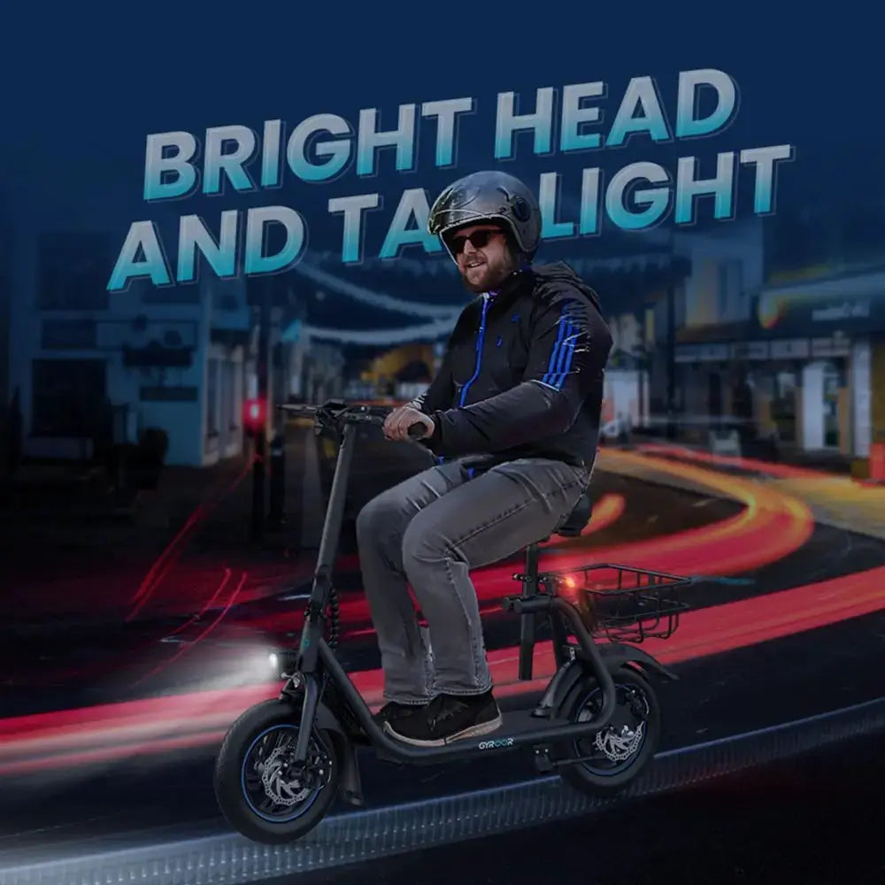GYROSHOES Adult Electric Scooter – Powerful 450W Motor, 15-Mile Long Range, 12-Inch Stable Tires, Oversized Adjustable Seat + Rear Basket, Included Phone Holder and Password Lock, UL2272 Certified by Beastly Survival Outlet GYROSHOES Adult Electric Scooter – Powerful 450W Motor, 15-Mile Long Range, 12-Inch Stable Tires, Oversized Adjustable Seat + Rear Basket, Included Phone Holder and Password Lock, UL2272 Certified Beastly Survival Outlet