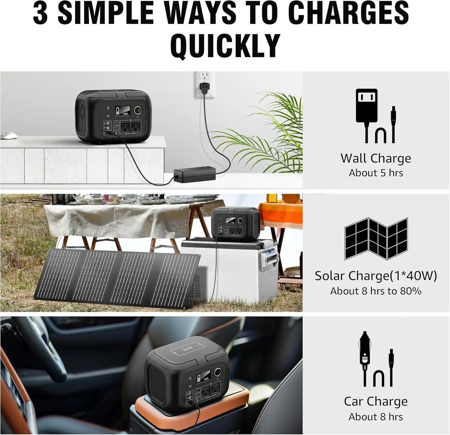 300W Portable Power Station with Solar Panels for Outdoor Use