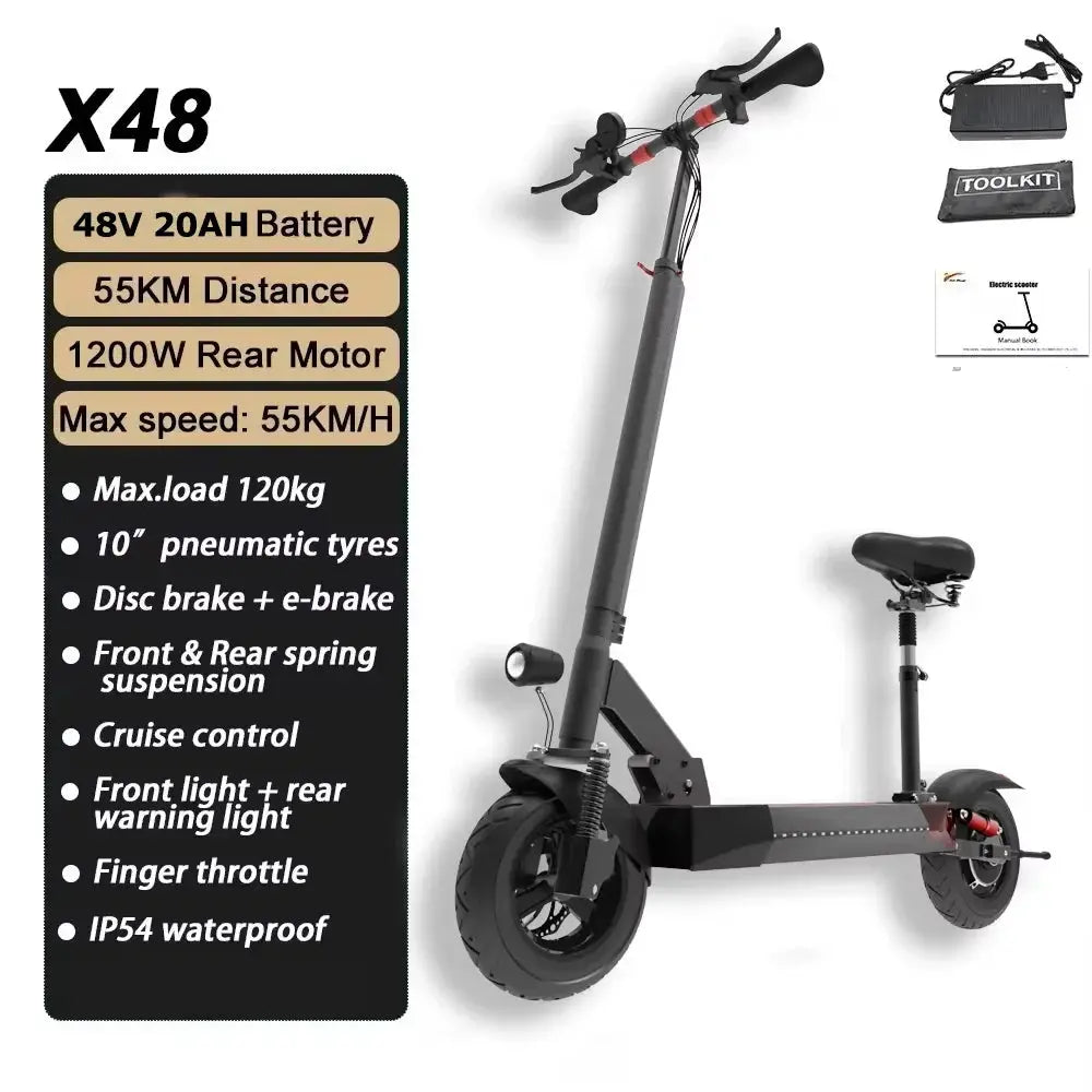 3200W Fold Dual Motor Electric Scooter for Adults 70Km Range by Beastly Survival Outlet