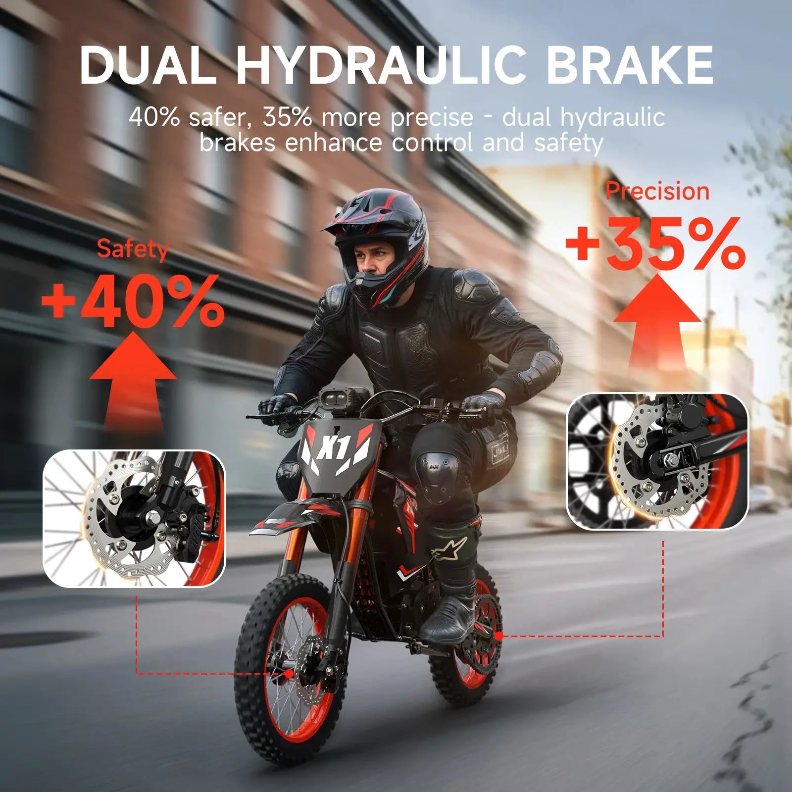 Electric Dirt Bike for Adults Teens 4500W Peak 60V 28.8Ah Battery Up to 60 Miles 50MPH Electric Motorcycle 14"/12" Fat Tire Mountain Off-Road E-Bike by Beastly Survival Outlet