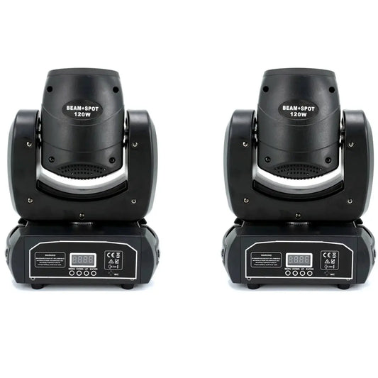 2PCS mini LED Moving head Light 120W Beam Spot 8 Rotating Prisms DJ Dmx Bar Strobe Stage Effect by Beastly Survival Outlet