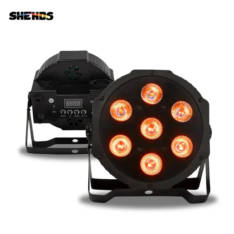 SHEHDS 1pcs LED 7x12W Par Light 7x18W RGBWA+UV Moving Head Light Wash DMX 512 DJ Dicso Nightclub Party Christmas Audience by Beastly Survival Outlet