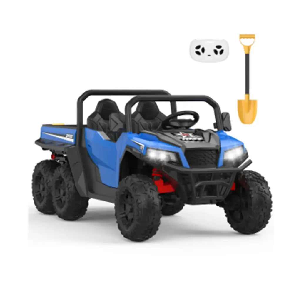 24V 4WD Electric Ride On Dump Truck with Remote Control 2-Seater Kids Ride On Car Music Player & LED Lights Birthday Gift by Beastly Survival Outlet