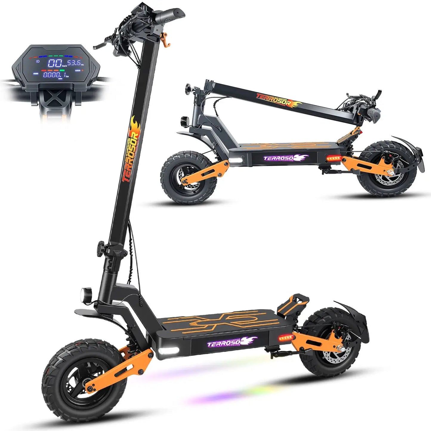 Electric Scooter for Adult, 1200W Motor, Folding E-Scooter Up to 40Mph & 30 Miles Range, 11" Off Road Tire Scooter with Dual Sus by Beastly Survival Outlet
