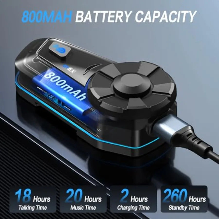 Motorcycle Bluetooth Headset G1EX for 6 Riders with Noise Cancelation