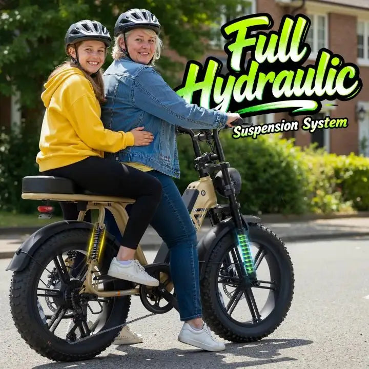 TST R00C 1500W Electric Fat Tire Bike 60 Miles Range 28 MPHs by Beastly Survival Outlet