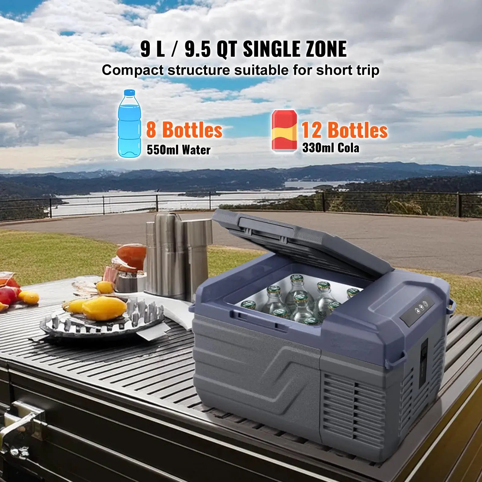 SucceBuy 8L to 75L Car Refrigerator Fridge Portable Icebox Single&Dual Zone w/Blue Tooth Temp Adjustable for Outdoor Camping RV by Beastly Survival Outlet