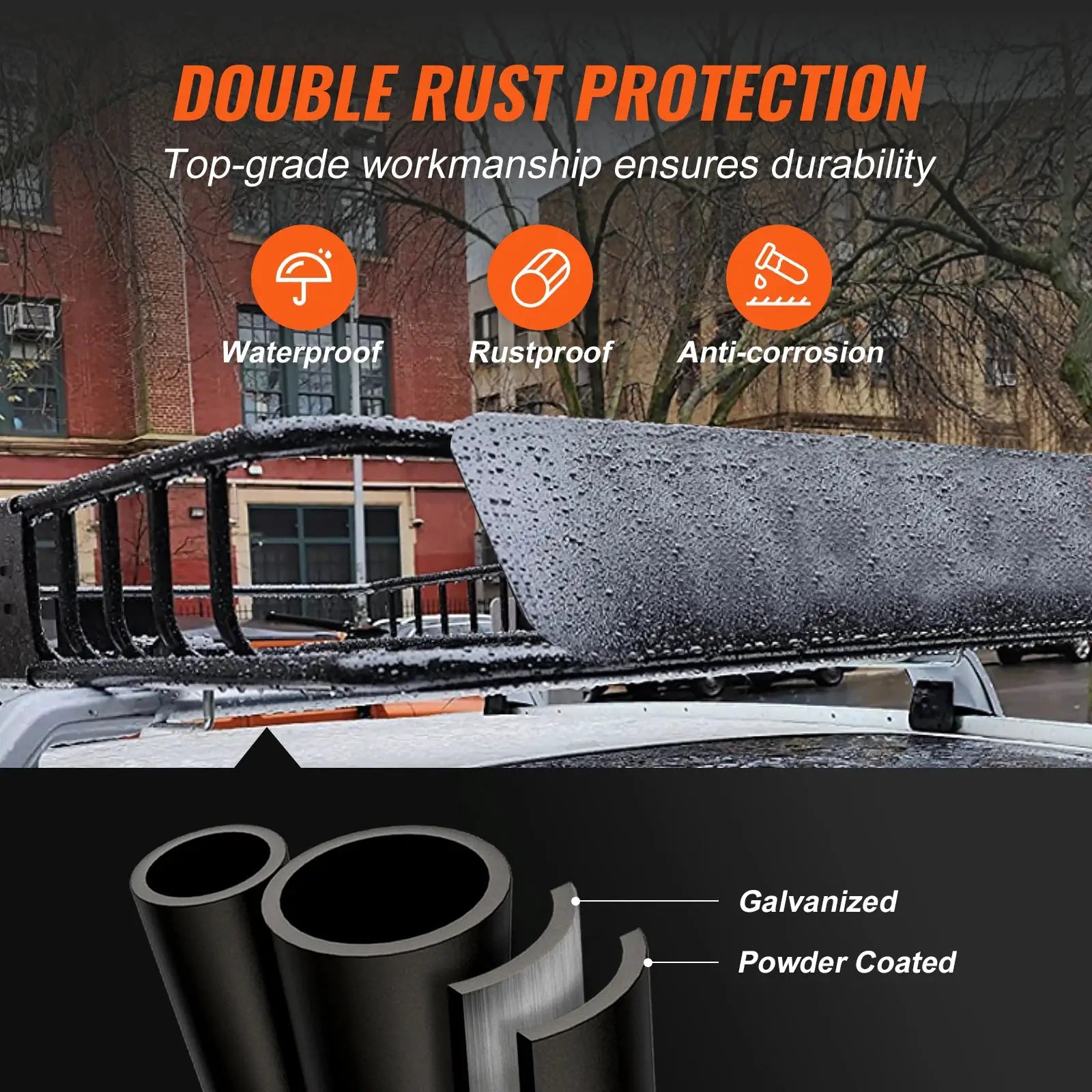 SucceBuy Roof Rack Cargo Basket 46"x36"x4.5" / 51"x36"x5" Rooftop Cargo Carrier Heavy-Duty 200LBS Capacity for SUV Truck Vehicle by Beastly Survival Outlet