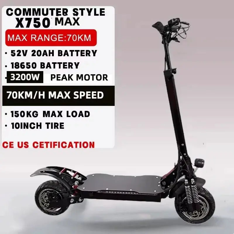 [8 models]10/11 Inch 48V-72V 1000W-6000W Electric Scooter 50-85km/h Fast E Scooter Off Road Electric Kick Scooter Foldable Adult by Beastly Survival Outlet