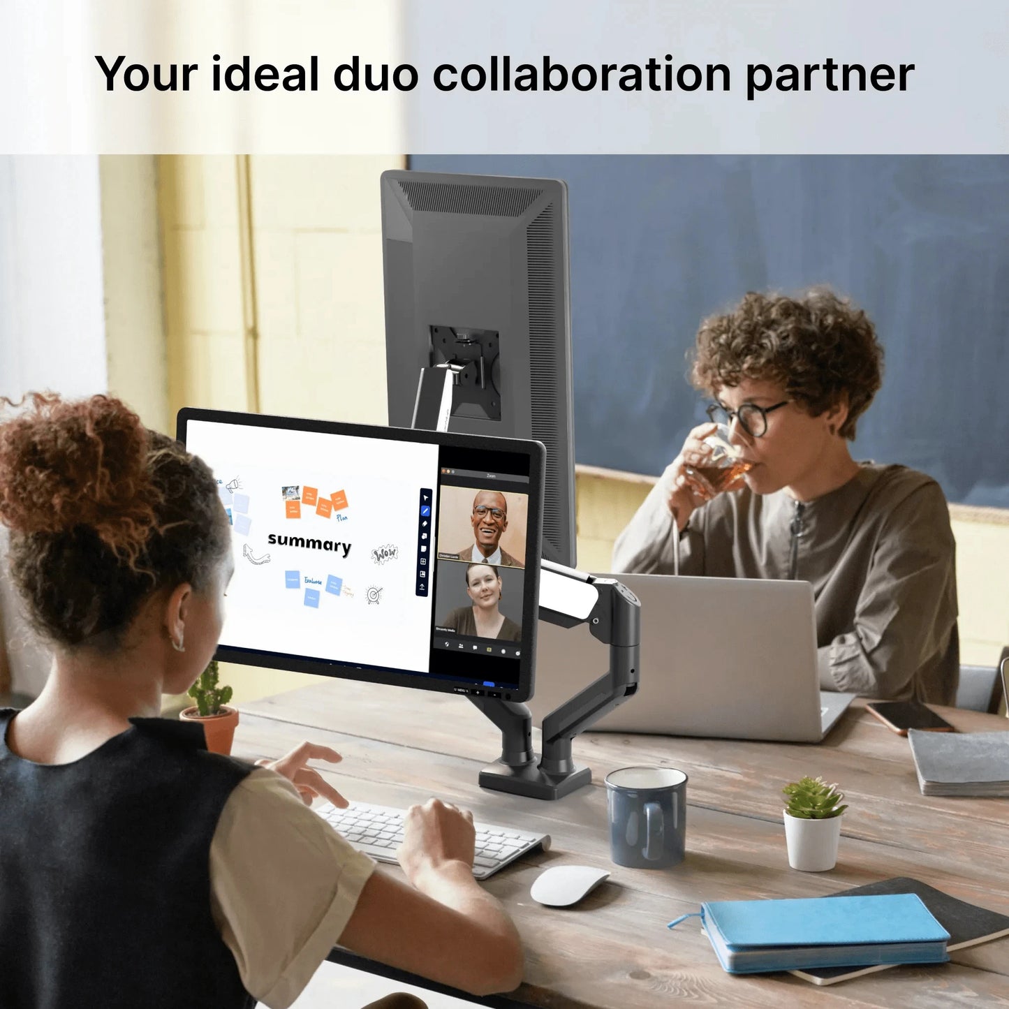 Nearhub 13-32 Inch Dual Arm Monitor Stand Desk Mount Easy Install