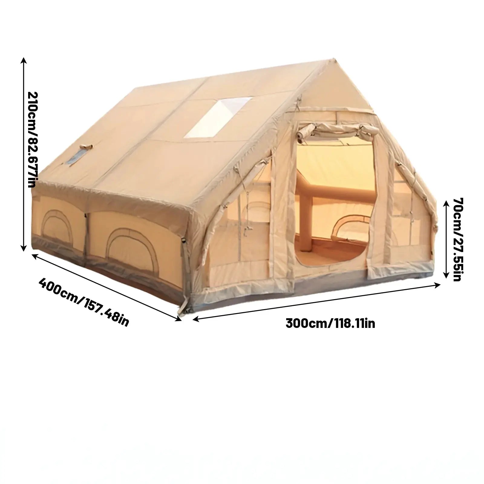 Pakicetus Colossal Inflatable Camping Tent With Skylight Mesh by Beastly Survival Outlet