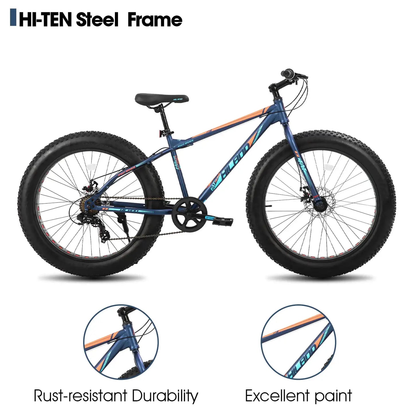 Hiland 20Inch Fat Tire Kids Mountain Bike 7Speed Disc Brakes by Beastly Survival Outlet