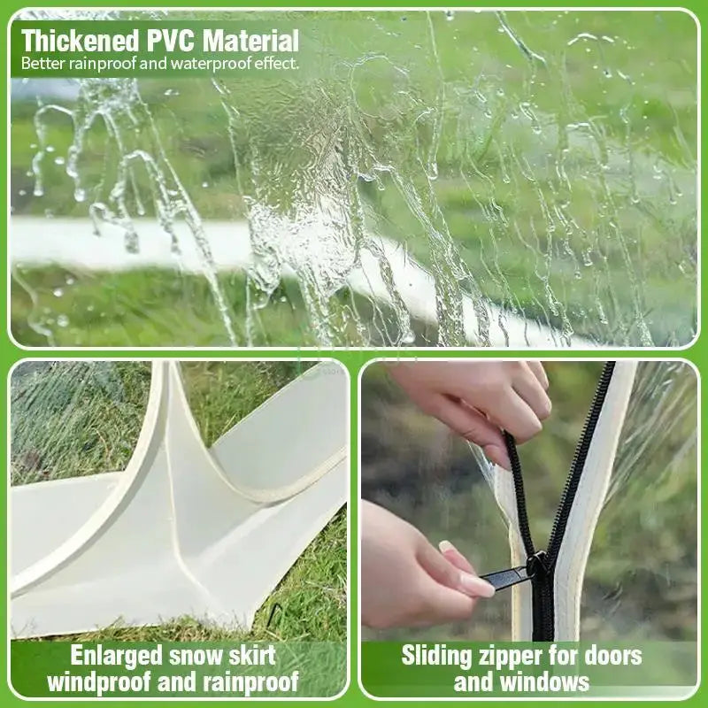 Transparent Mushroom Dome Tent 4 To 8 People Outdoor Camping by Beastly Survival Outlet