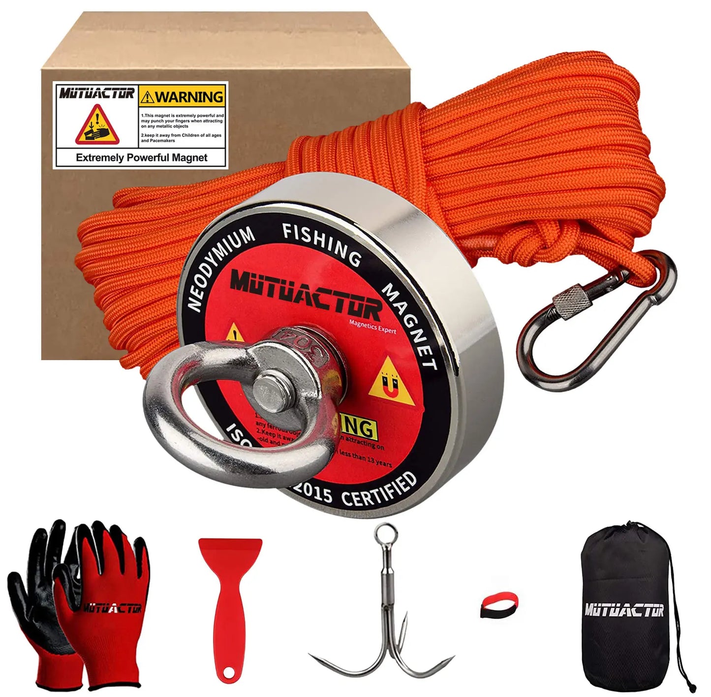 New Retrieval Neodymium Magnet Kit Grappling Hook N52 Rope