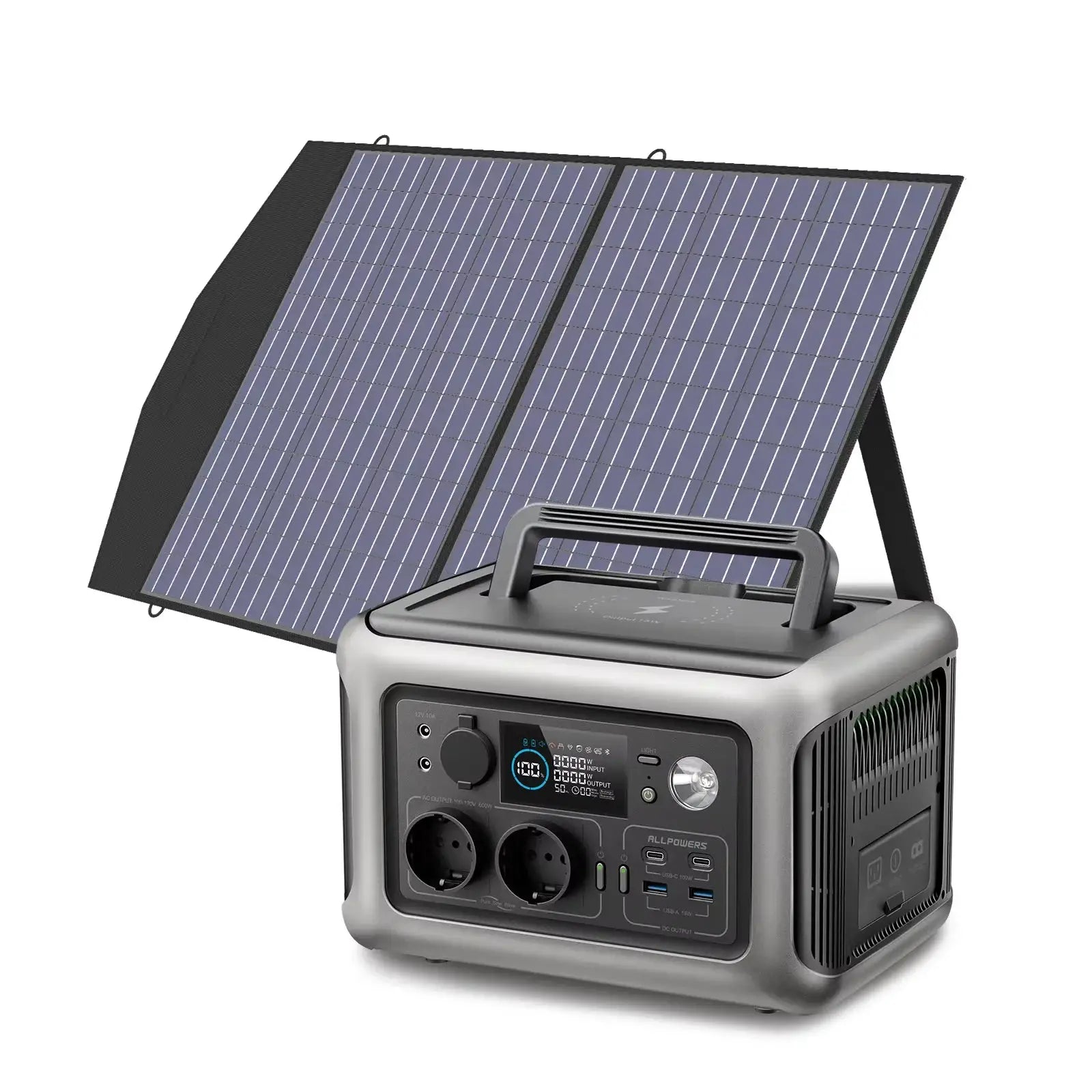 ALLPOWERS R600 299Wh 600W LiFePO4 Portable Power station with 100W / 140W / 200W Solar panel (Optional) for Home use Camping RV by Beastly Survival Outlet