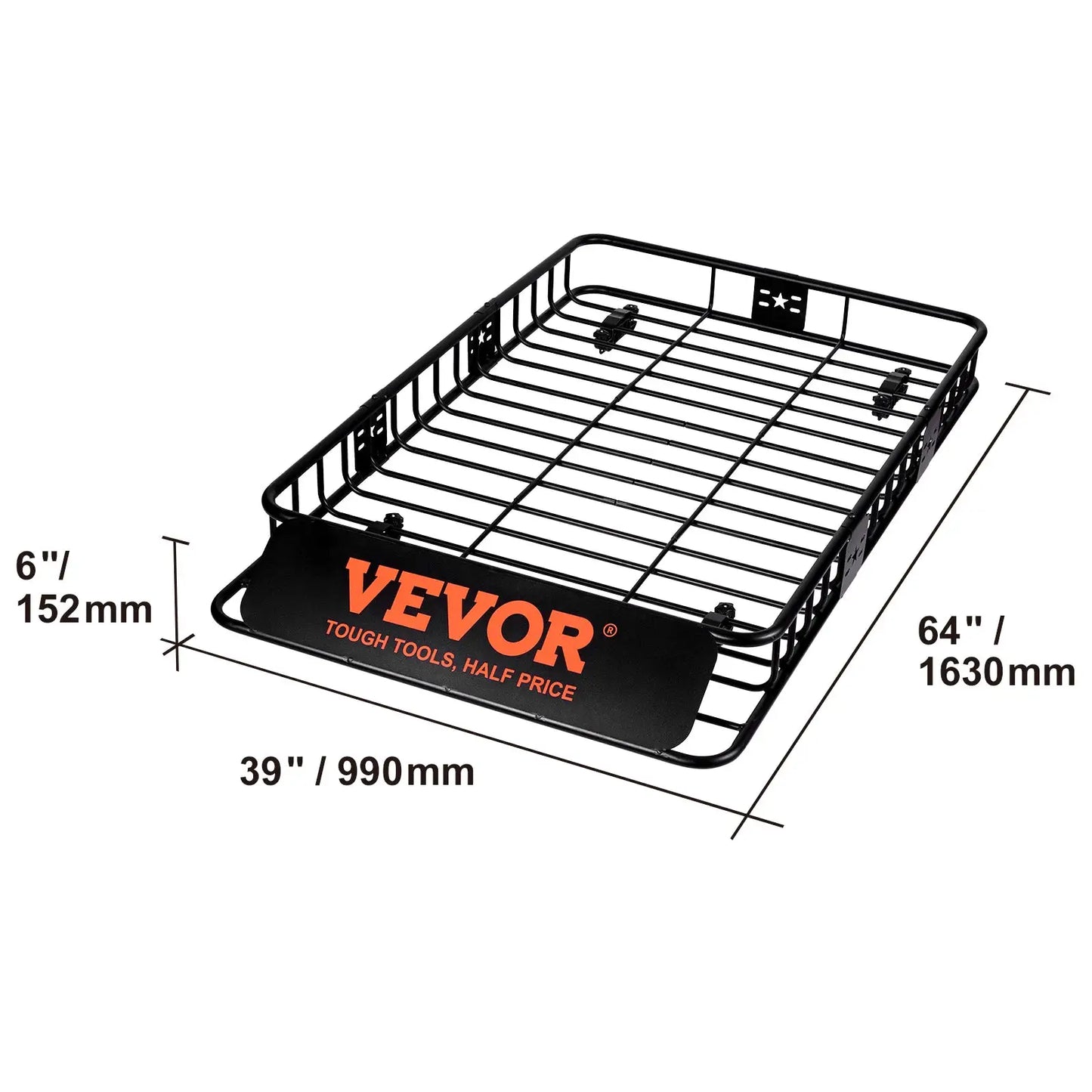 SucceBuy Roof Rack Cargo Basket 46"x36"x4.5" / 51"x36"x5" Rooftop Cargo Carrier Heavy-Duty 200LBS Capacity for SUV Truck Vehicle by Beastly Survival Outlet