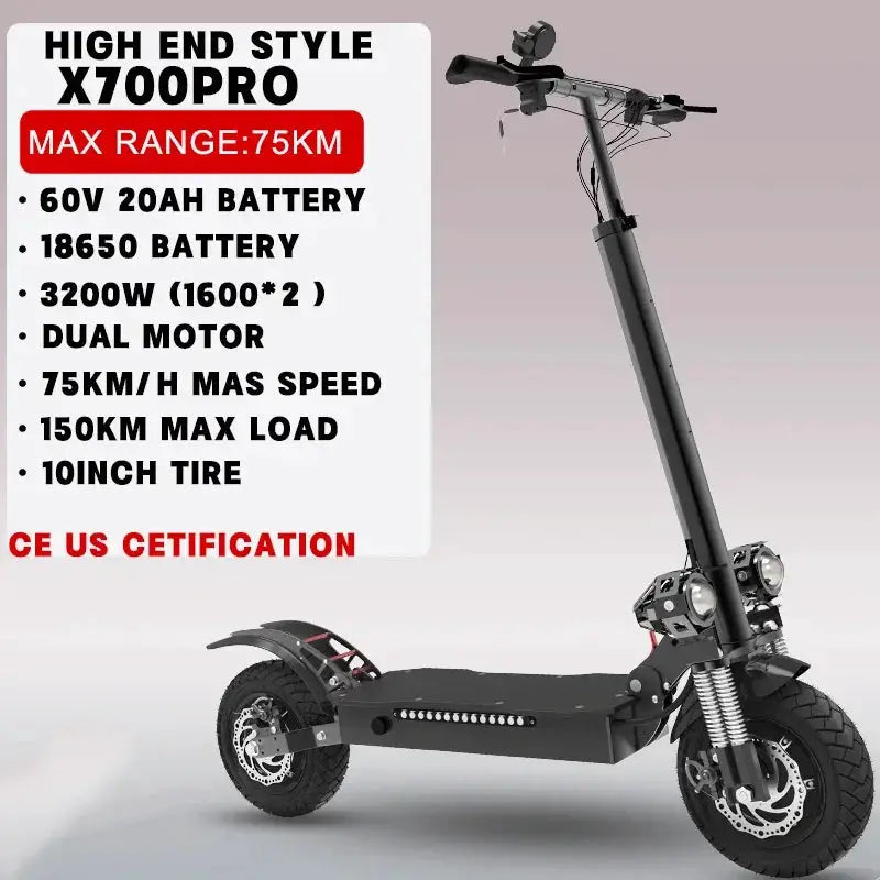 [8 models]10/11 Inch 48V-72V 1000W-6000W Electric Scooter 50-85km/h Fast E Scooter Off Road Electric Kick Scooter Foldable Adult by Beastly Survival Outlet