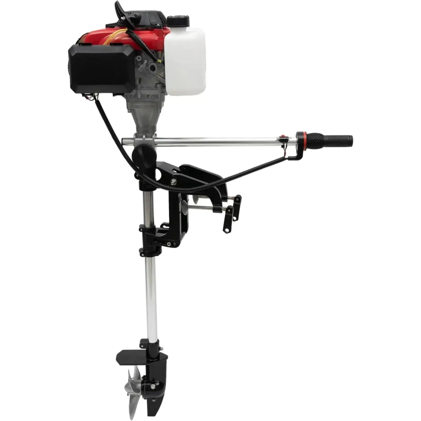 4-Stroke 4HP Boat Outboard Motor 53.2CC, Boat Engine with Air Cooling System for Inflatable Boats, Fishing Boats by Beastly Survival Outlet