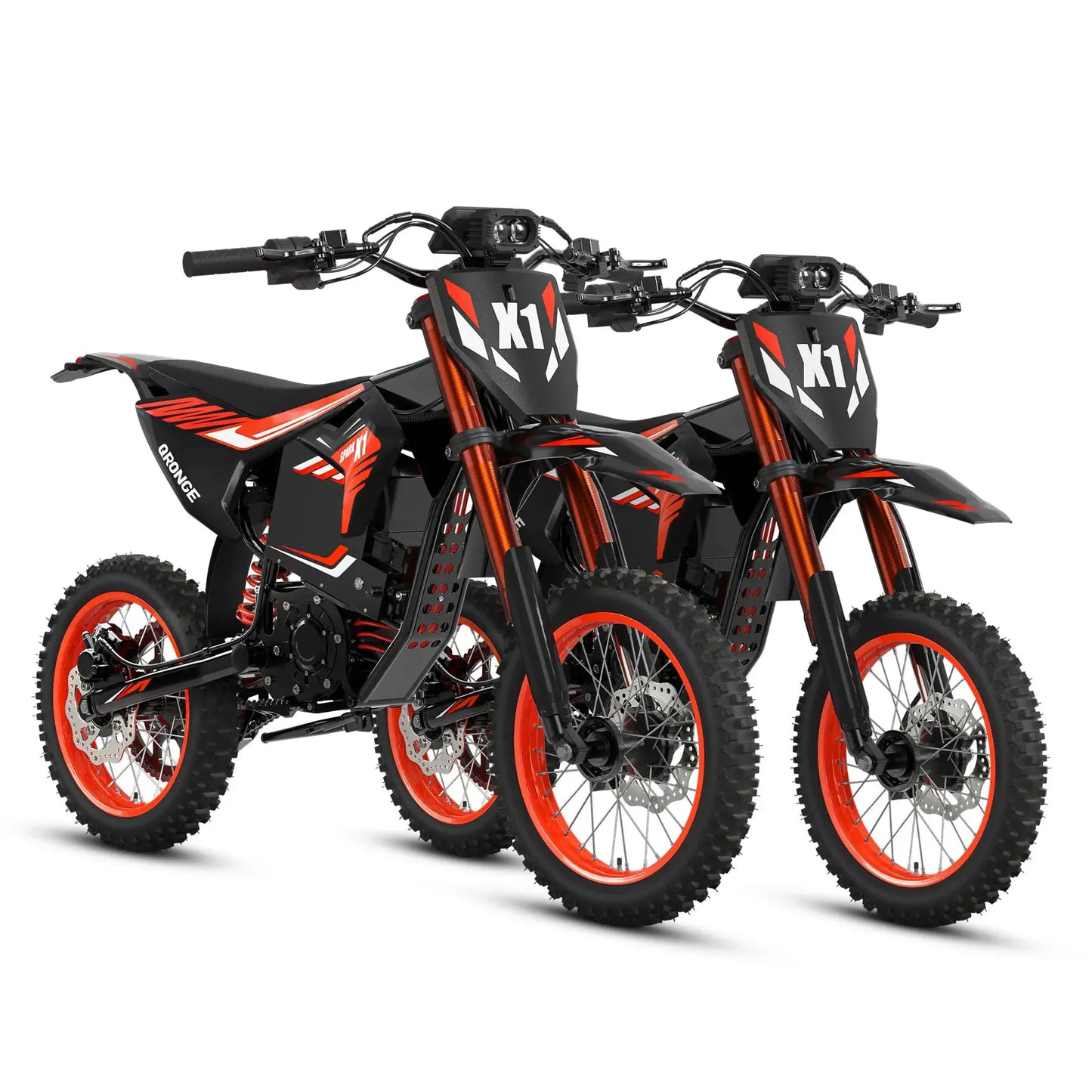QRONGE X1 Spark Electric Dirt Bike for Teens Adults 4500W Peak Electric Motorcycle 60V 28.8Ah E-Dirt Bike 60 Mile Range E-Bike + 1 Year Warranty by Beastly Survival Outlet